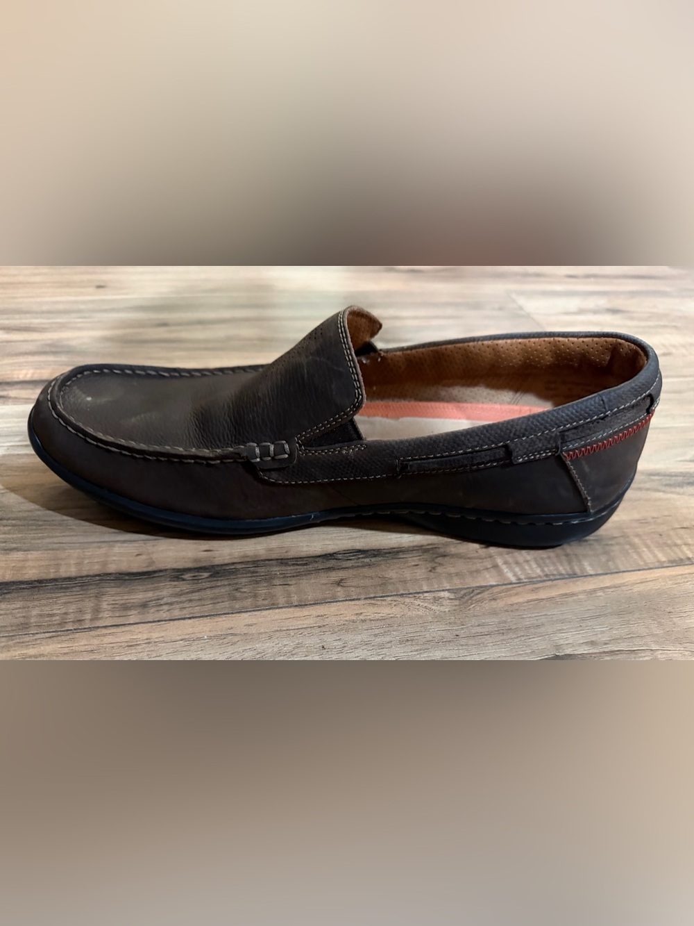 Clarks Structured Men’s Slip-On Loafers in Brown  size. 11.5 - Picture 5 of 6